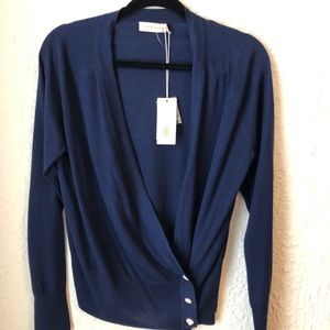 Tory Burch wrap cardigan navy